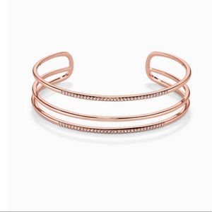 NWT Pave Open Bar Cuff in Color Rose Gold